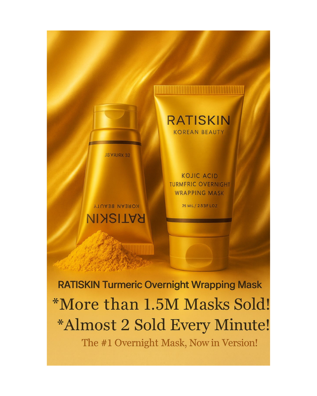 RATISKIN KOJIC ACID TURMERIC OVERNIGHT WRAPPING MASK