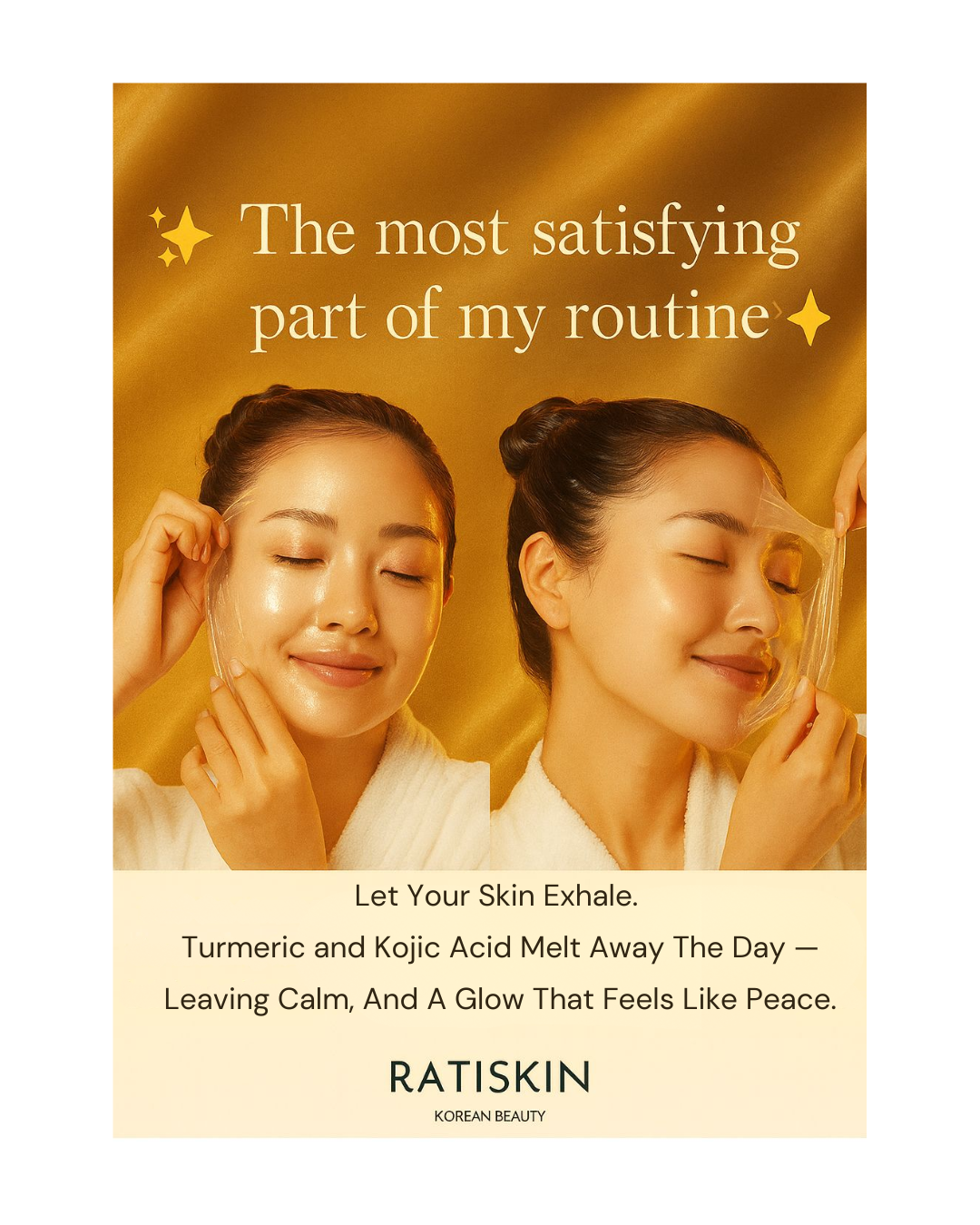 RATISKIN KOJIC ACID TURMERIC OVERNIGHT WRAPPING MASK